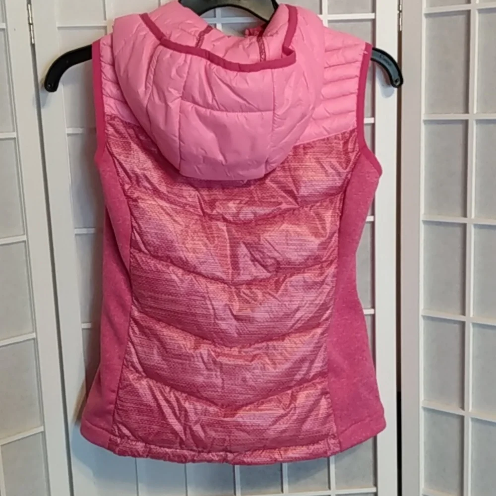 Free Country Girls Pink Hooded‎ Down Puffer Vest Lightweight Size S 7-8
